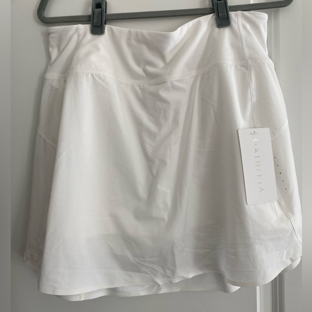 Athleta Run With It White Athletic Skort NWT L